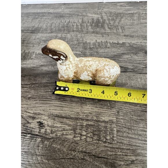 Vaillencourt Folk Art Chalkware Sheep Set #61 #166 #167 1980’s Rustic Primitive - Picture 12 of 16